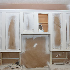 Prepared kitchen cabinets