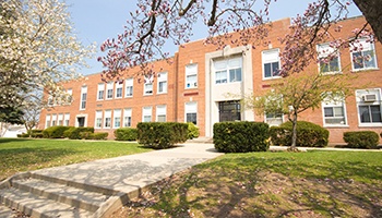 the exterior of a school building