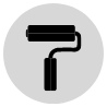 Animated paint roller icon