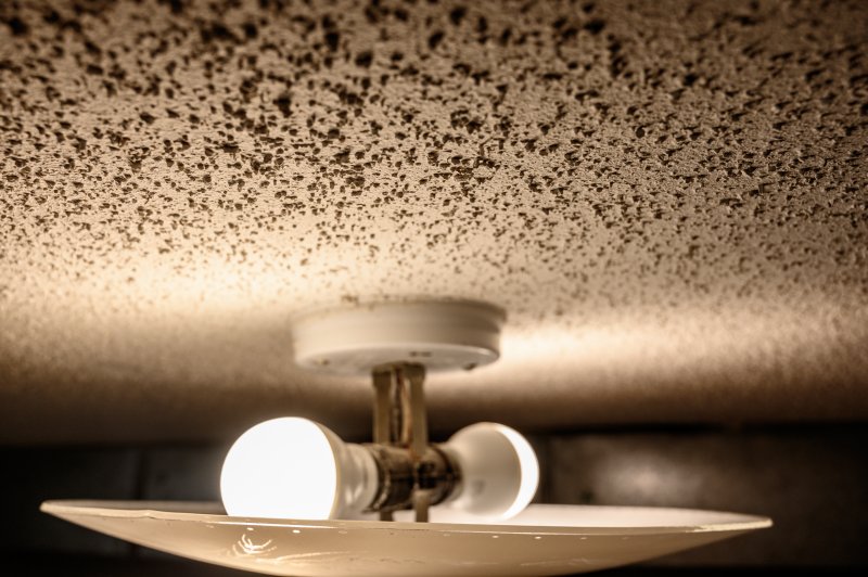 closeup of popcorn ceiling