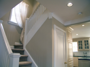 an older home’s interior after being repainted 